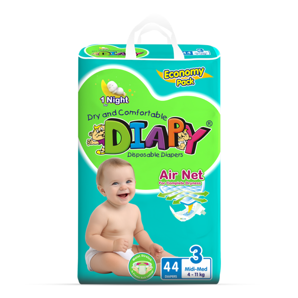 Diapy Disposable Diapers - Size 3 Midi-Med